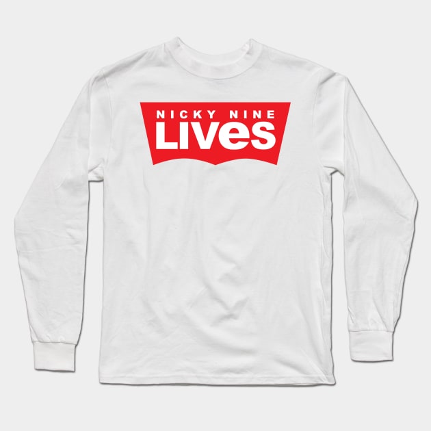 Nicky Nine Lives Western Long Sleeve T-Shirt by nickbuccelli